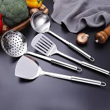 Set Ustensiles Cuisine Inox HIKPACKER - 4 Pièces