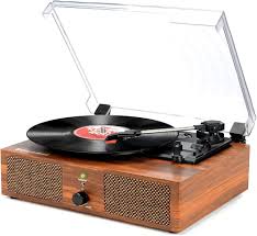 Platine Vinyle Bluetooth Vintage avec Haut-parleurs Intégrés